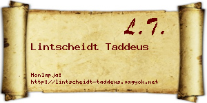Lintscheidt Taddeus névjegykártya